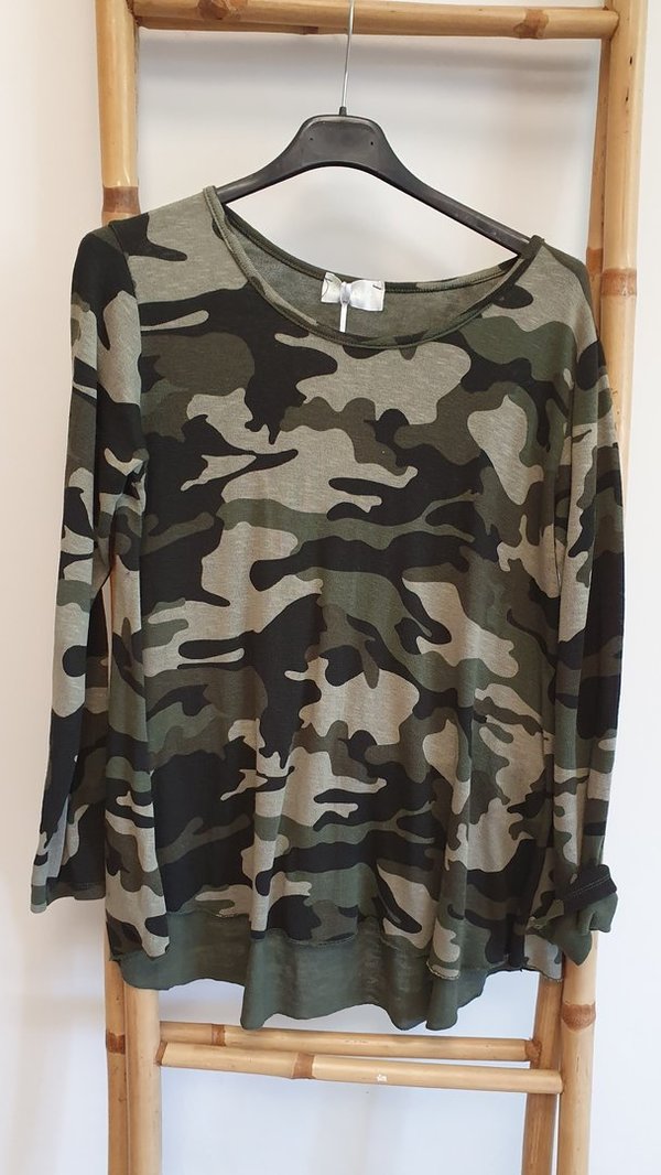 Camouflage Shirt Langarm khaki